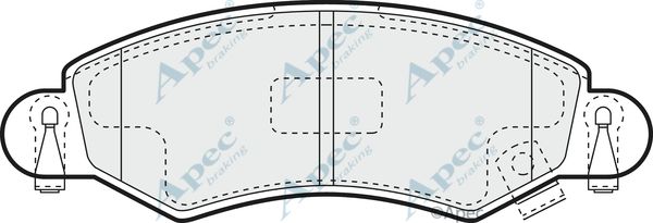 APEC BRAKING Комплект тормозных колодок, дисковый тормоз PAD1165